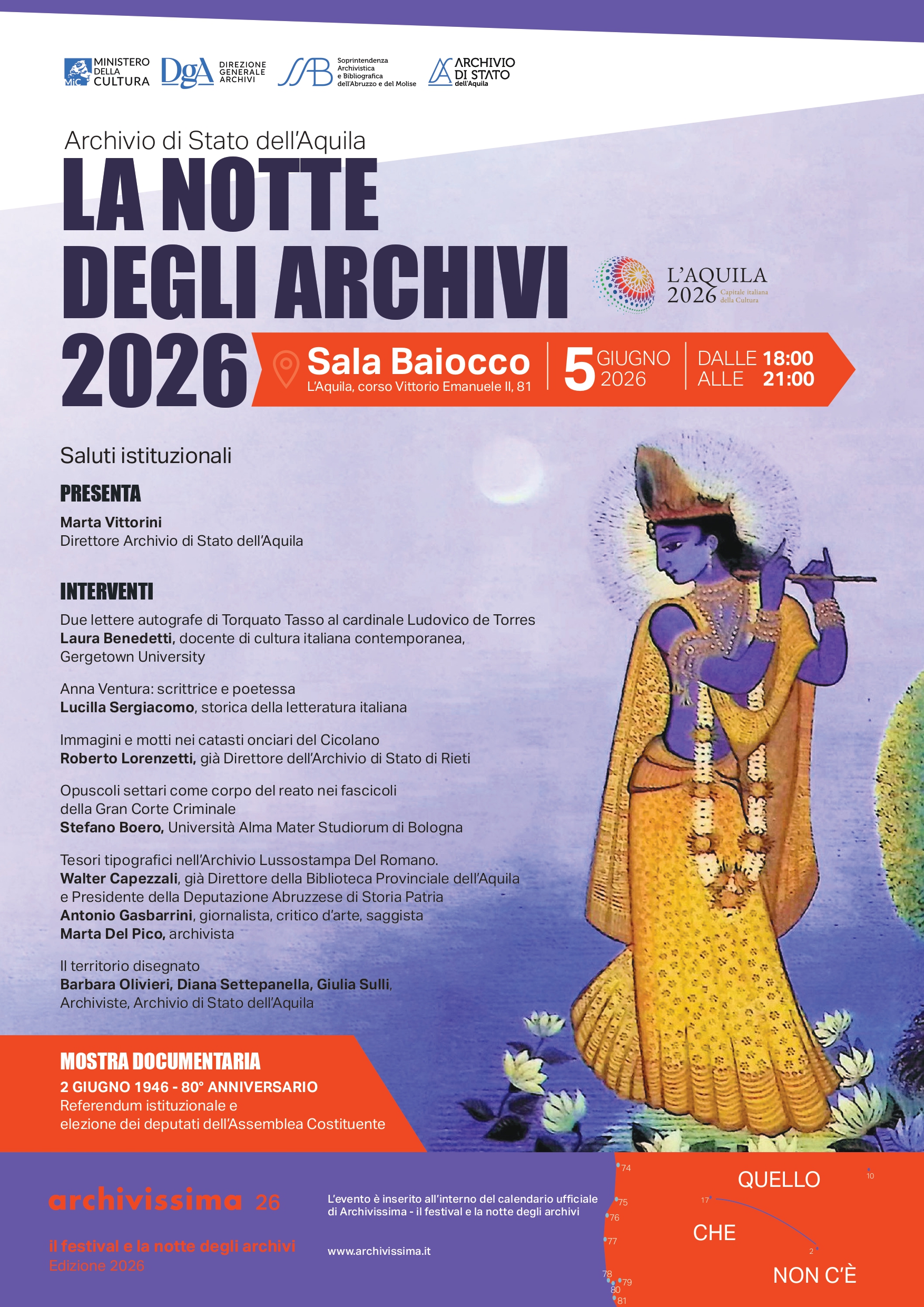 Archivissima 2026. La notte degli Archivi.